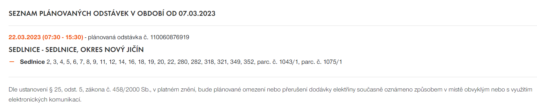 Odstávka